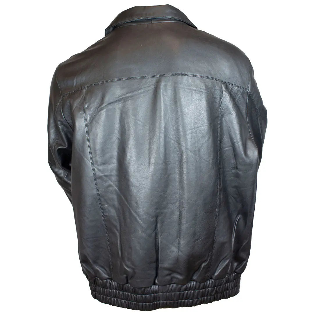BOL Men's Ting Bomber Jacket - Genuine Lambskin Leather, Slim Fit, Lightweight & Stylish - Perfect for Casual Outings, Nightlife & Motorcycle Riding