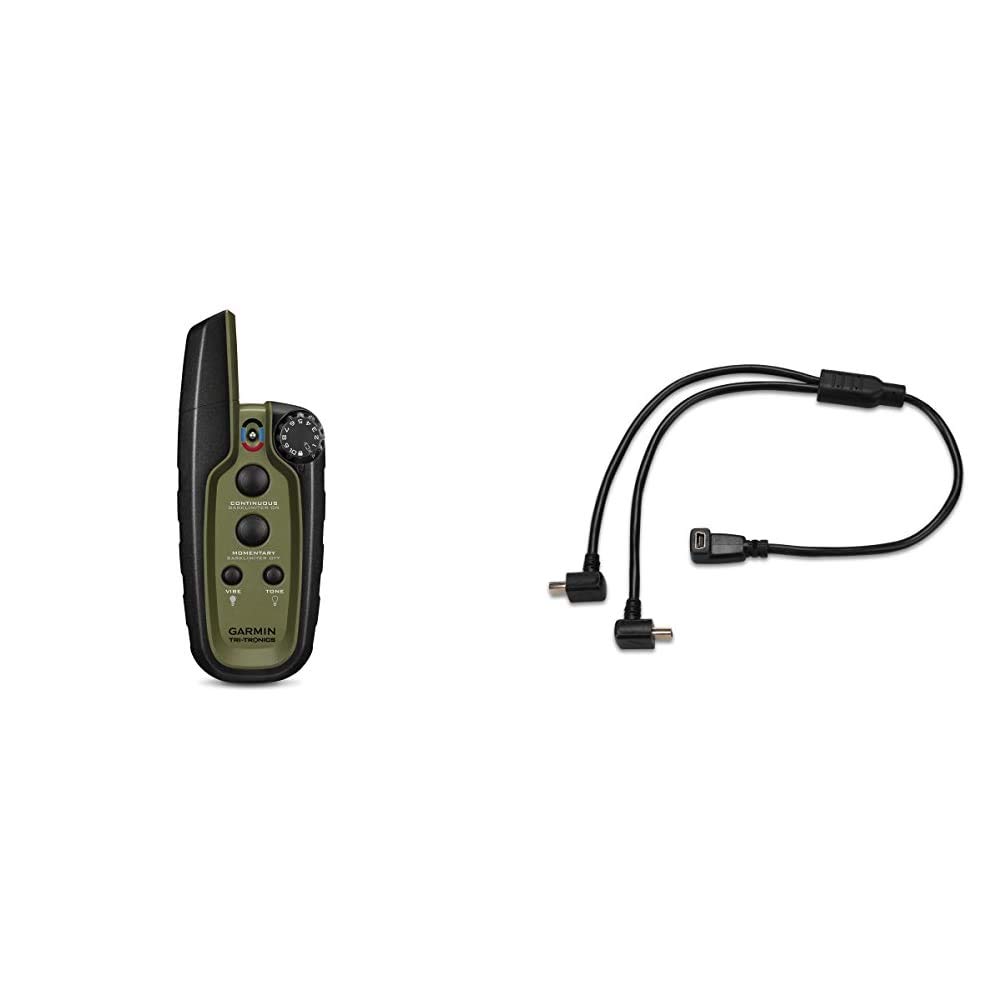 Garmin Sport PRO Dog Training Bundle with USB Splitter Cable - Professional GPS Dog Collar for Hunting & Outdoor Activities - Perfect for Tracking, Training & Field Work