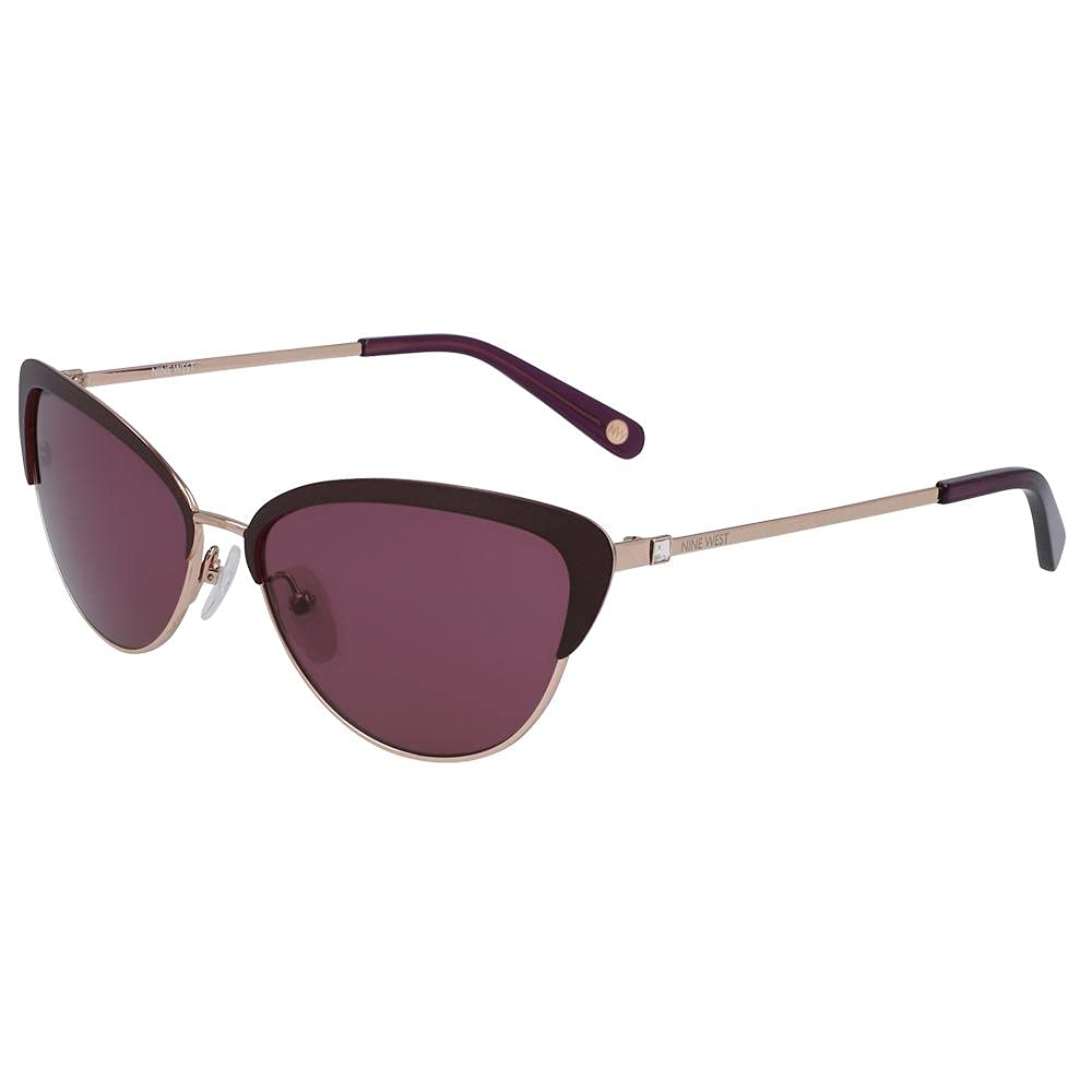 Nine West NW 128 S 515 Plum Sunglasses for Women - UV Protection Fashion Shades for Outdoor, Driving & Beach Vacations
