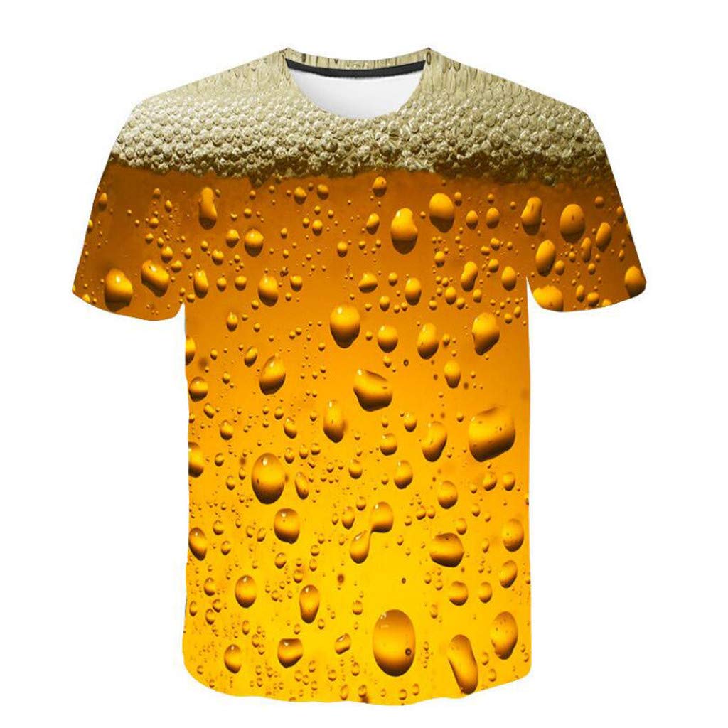 Men's Cuban Style Short Sleeve Shirts - 3D Printed Casual & Office Tops - Breathable Summer Blouses for Work, Vacation & Night Out