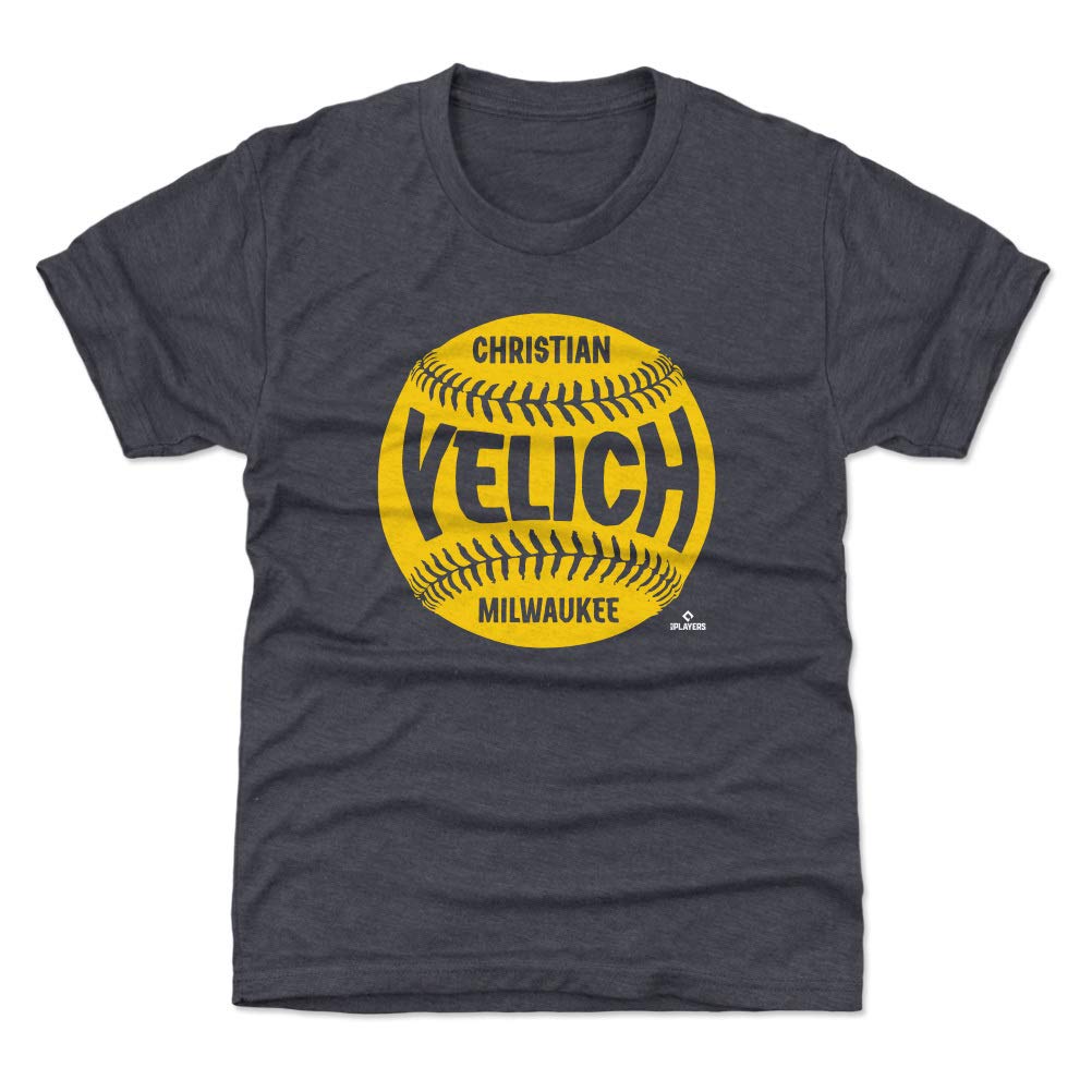 Christian Yelich Milwaukee Brewers Kids Baseball T-Shirt - 500 LEVEL Official MLB Jersey for Boys & Girls - Perfect for Games, School, and Fan Events