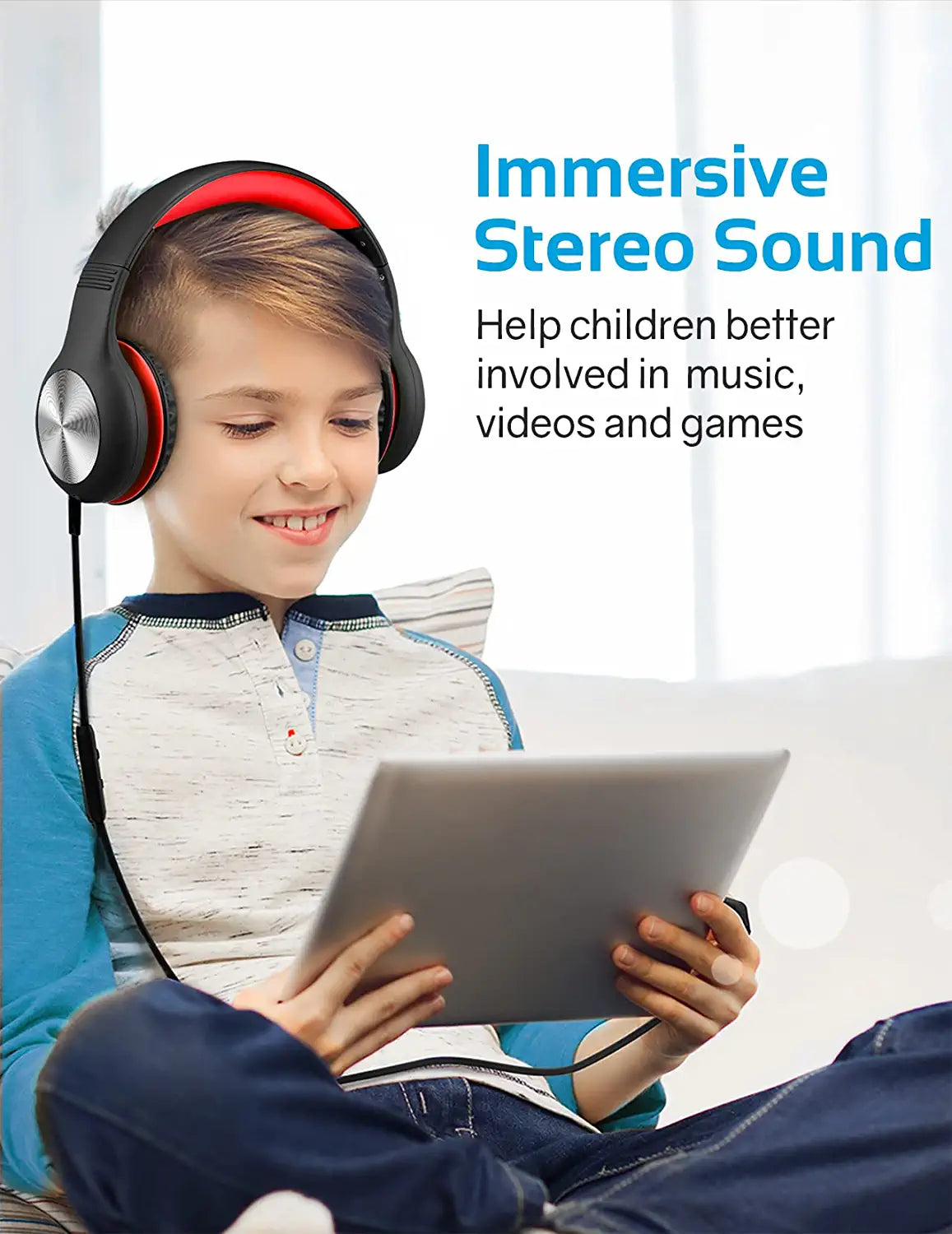 Mpow CH6 Pro Kids Headphones with Volume Limiter - Safe & Comfortable Wireless Bluetooth Headset for Children, Perfect for School, Travel, and Online Learning