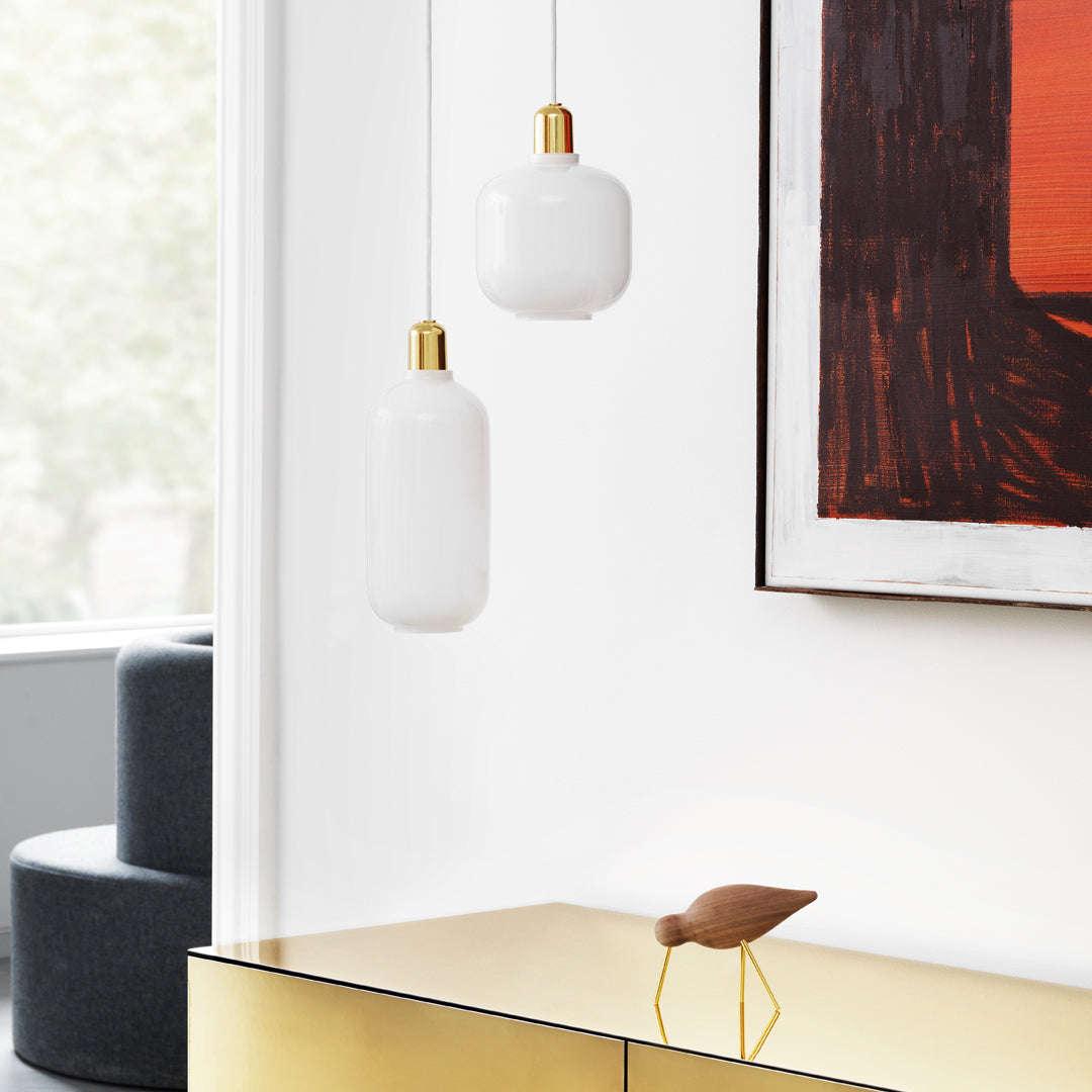 Modern Amp Pendant Lamp - Industrial Style Hanging Light Fixture for Kitchen Island, Dining Room & Living Room Decor - Adjustable Cord & Vintage Edison Bulb Compatibility
