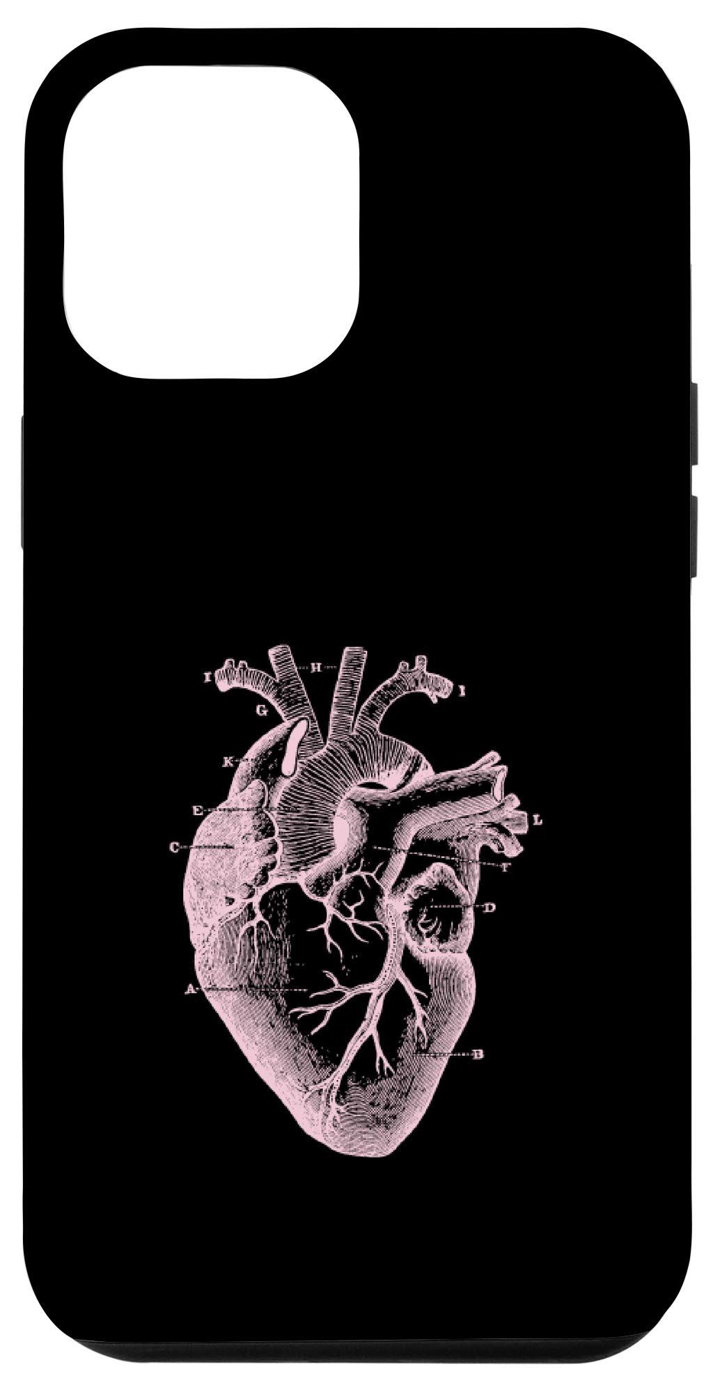 Vintage Anatomical Human Heart iPhone 12 Pro Max Case - Medical Science Phone Cover for Doctors, Nurses & Students - Perfect for Hospitals, Classrooms & Halloween Costumes