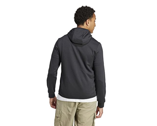 Adidas Men's Essentials Hybrid Down Hooded Jacket - Lightweight Warm Winter Coat for Outdoor Activities & Casual Wear