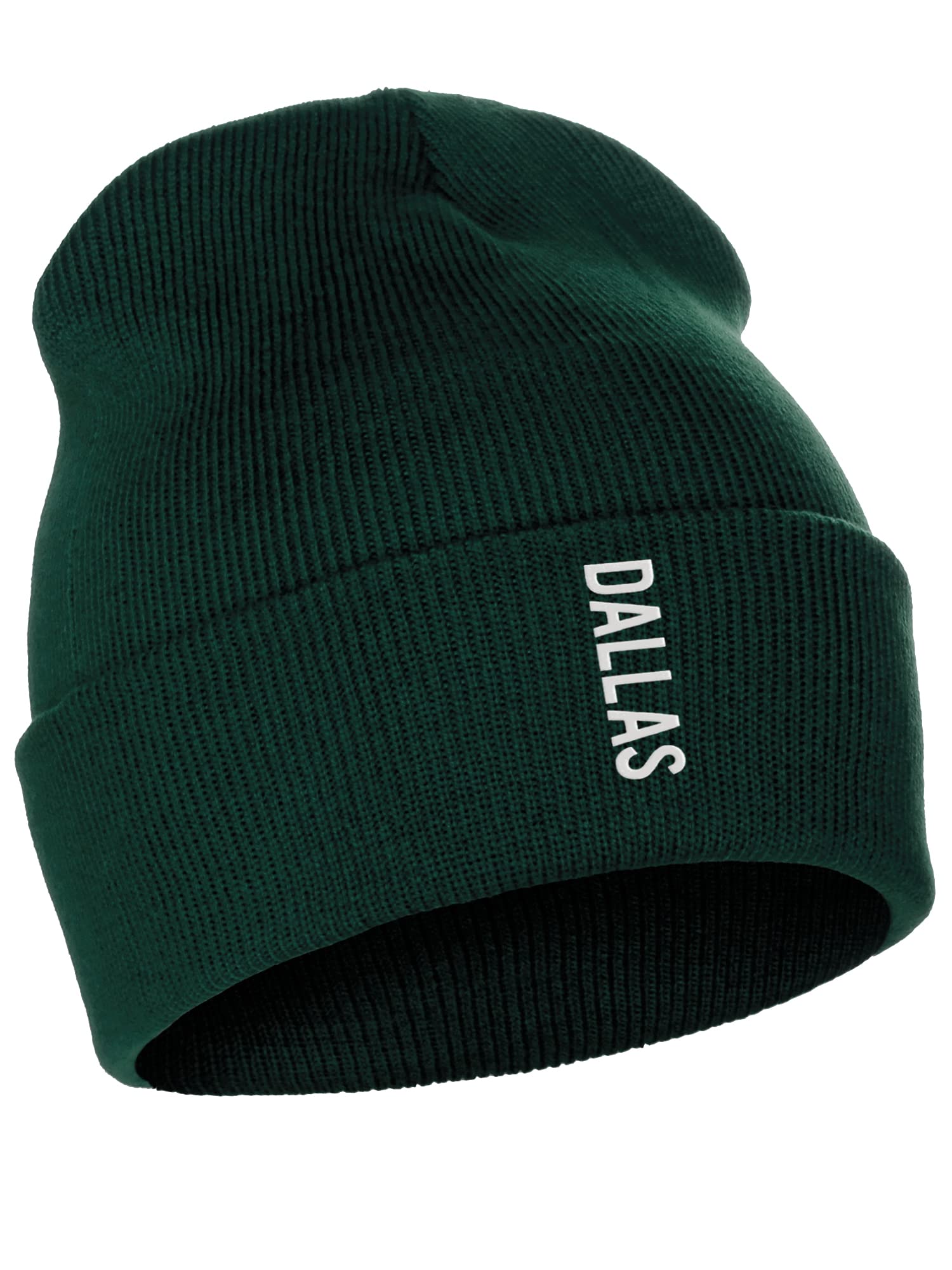 Daxton Vertical USA Cities Cuffed Beanie - Winter Knit Skull Cap for Men & Women - Warm Fleece Lined Hat for Cold Weather, Outdoor Activities, and Urban Fashion