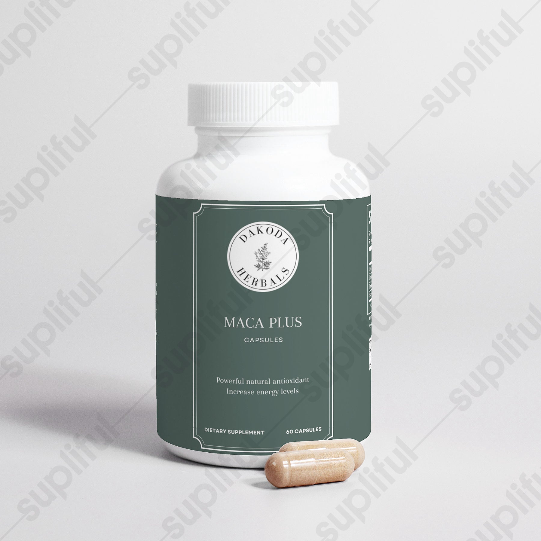 Premium Maca Plus Supplement - Natural Antioxidant & Energy Booster by Dakoda Herbals - Supports Stamina, Focus & Wellness for Active Lifestyles