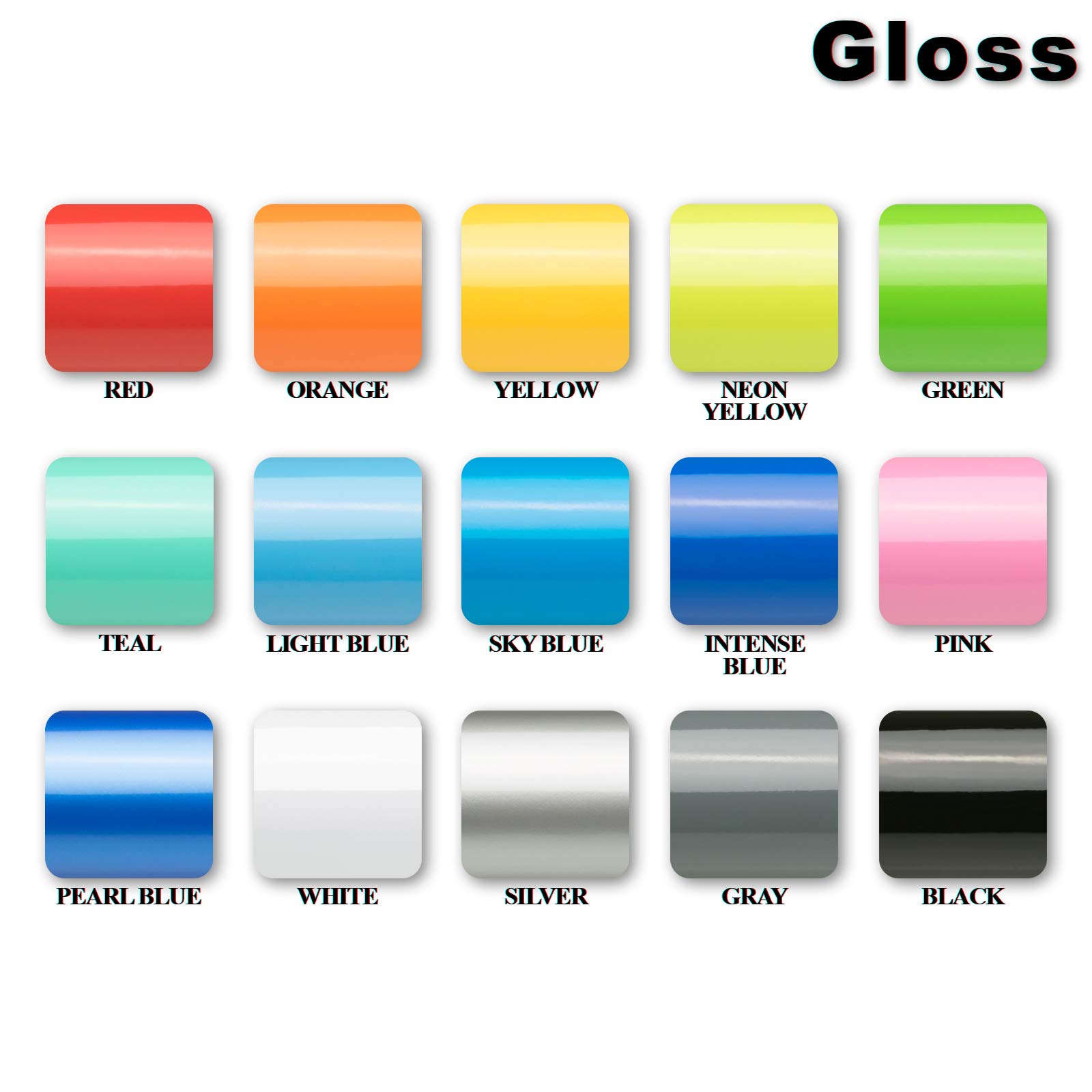 EZAutowrap Gloss Neon Yellow Green Car Vinyl Wrap Sticker - 60