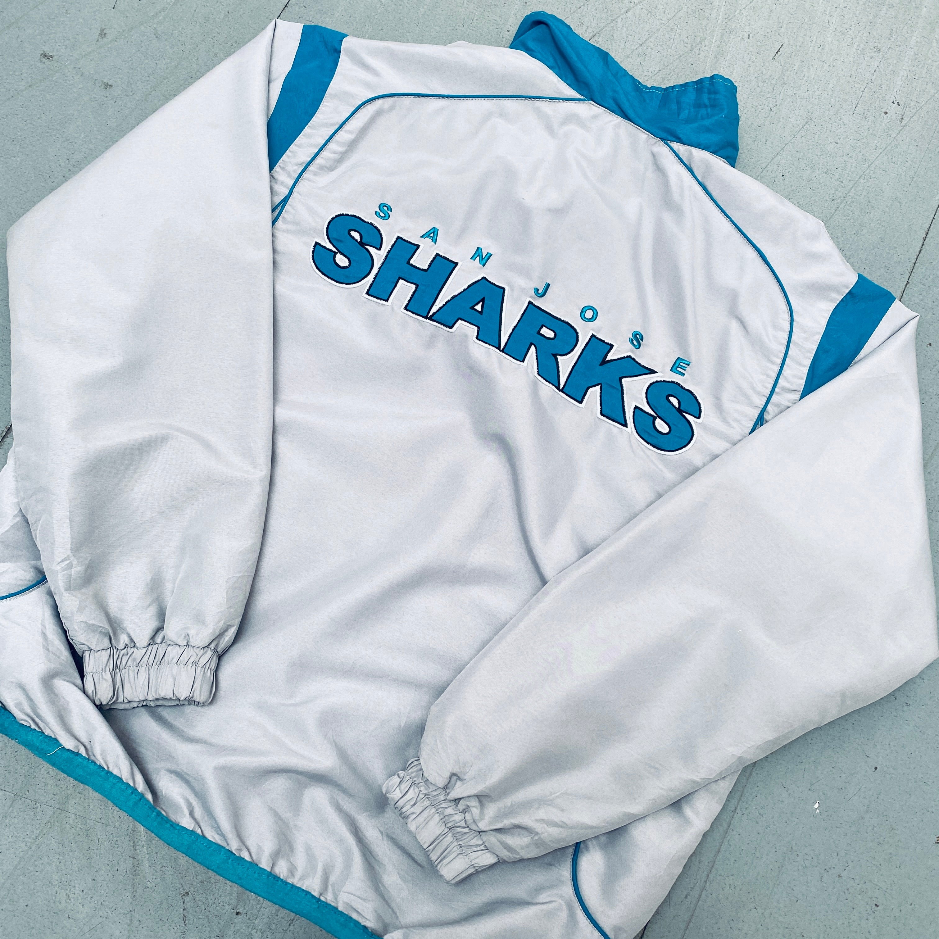 San Jose Sharks 2005 GIII Sports 1/4 Zip Rink Side Jacket for Men - Medium Size | NHL Hockey Fan Gear & Cold Weather Outerwear for Games, Tailgating, and Casual Wear