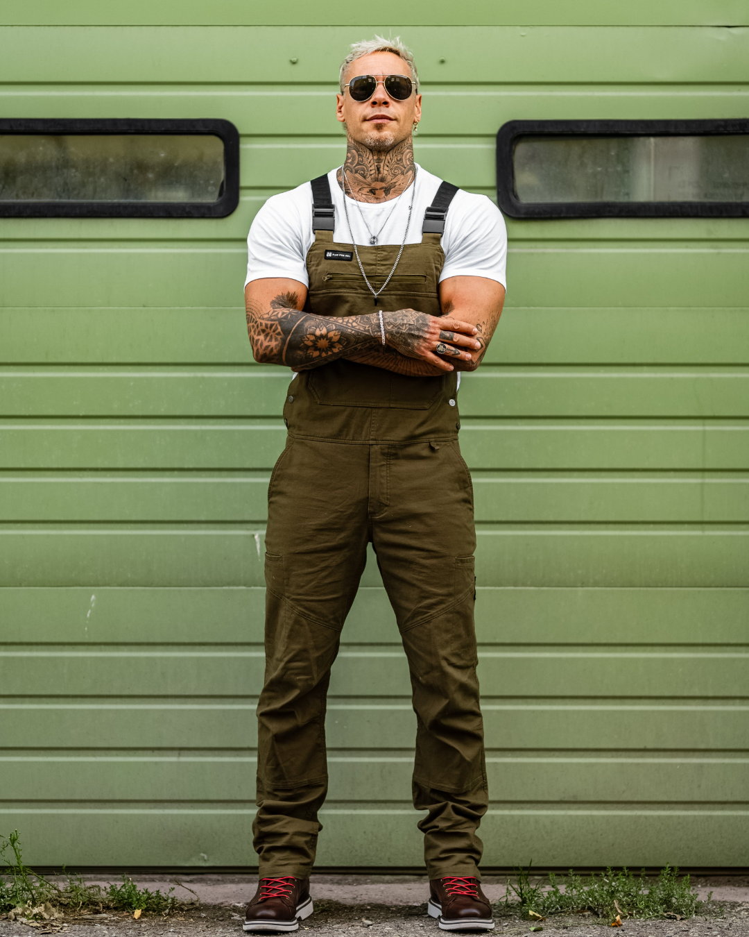 FOREVER OVERALLS - Olive Green Denim Overalls for Women & Men | Durable Workwear & Casual Fashion | Perfect for Farming, Gardening & Outdoor Activities