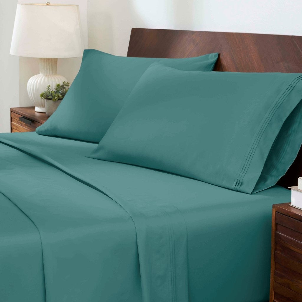 Premium 1000 Thread Count Egyptian Cotton Sheet Set - Eco-Friendly, Breathable & Hypoallergenic - Perfect for Luxury Bedding & Hot Sleepers
