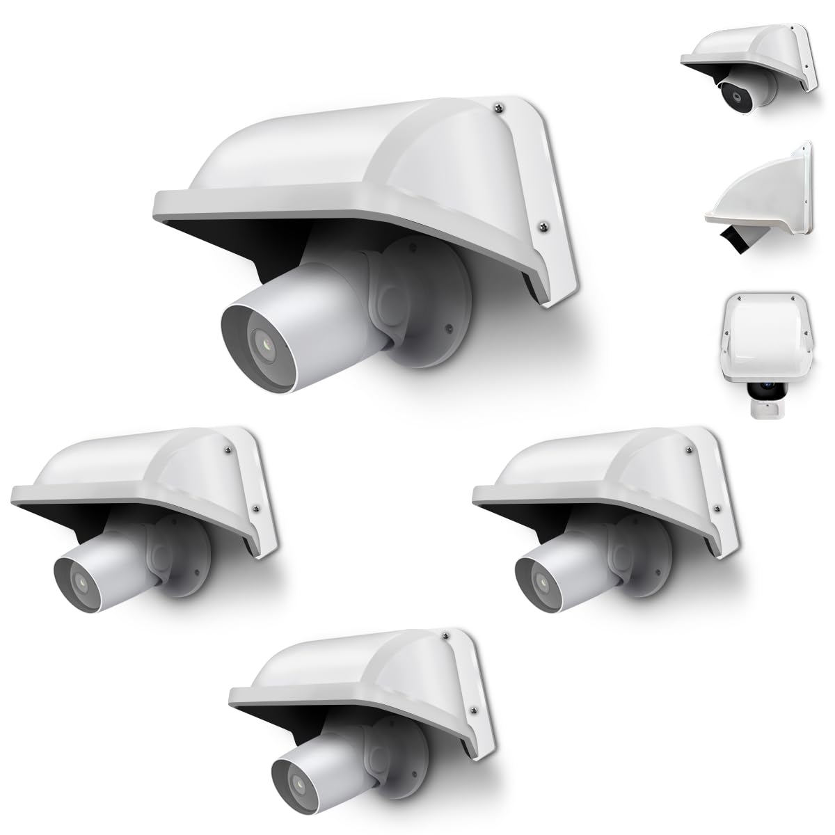 Universal Outdoor Security Camera Sun Rain Cover Shield - Weatherproof Protective Roof for Dome & Bullet Surveillance Cameras - Ideal for Home, Office, and Business Security Systems