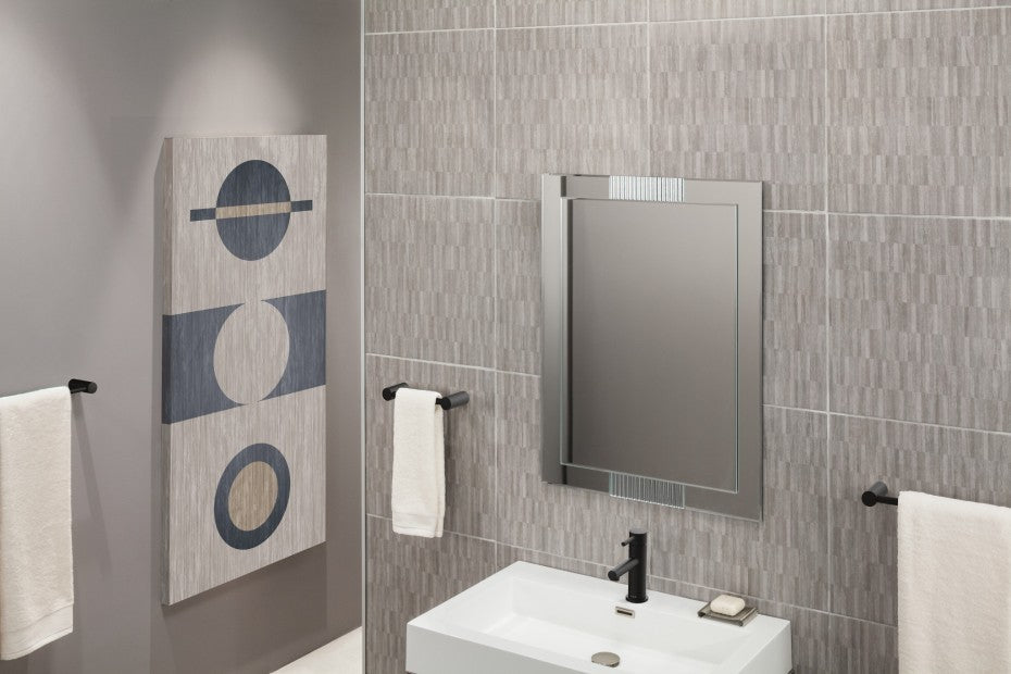 Moen Align 8-Inch Mini Towel Bar in Matte Black (YB0486BL) - Perfect for Bathroom, Kitchen, and Small Spaces
