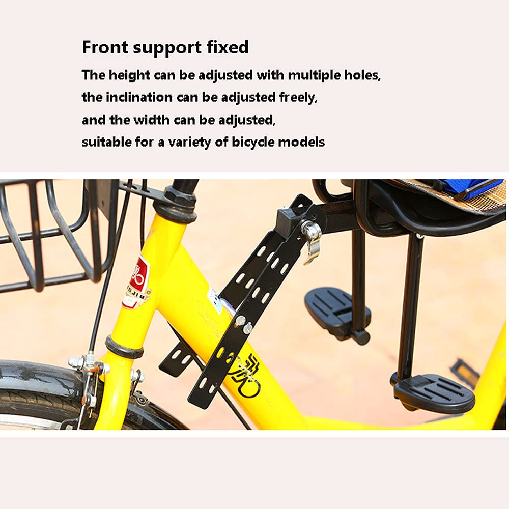 **Front Mounted Child Bike Seat with Safety Handrail & Footrest - Adjustable & Detachable Toddler Bicycle Carrier for Comfortable Parent-Child Cycling - Perfect for Commuting, Park Rides & Family Outings**