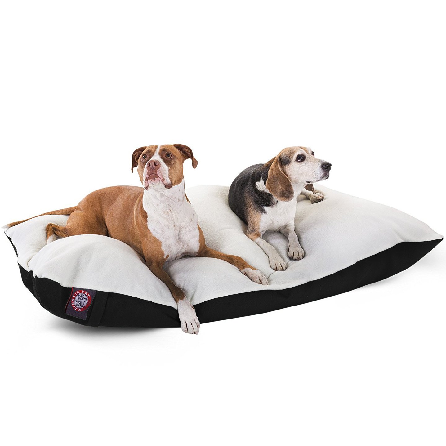Majestic Pet Extra Large Washable Dog Bed with Removable Cover - 42x60 Inch Orthopedic Crate Mat for Large Breed Dogs - Soft Kennel Bed for Sleeping, Lounging & Travel - Black