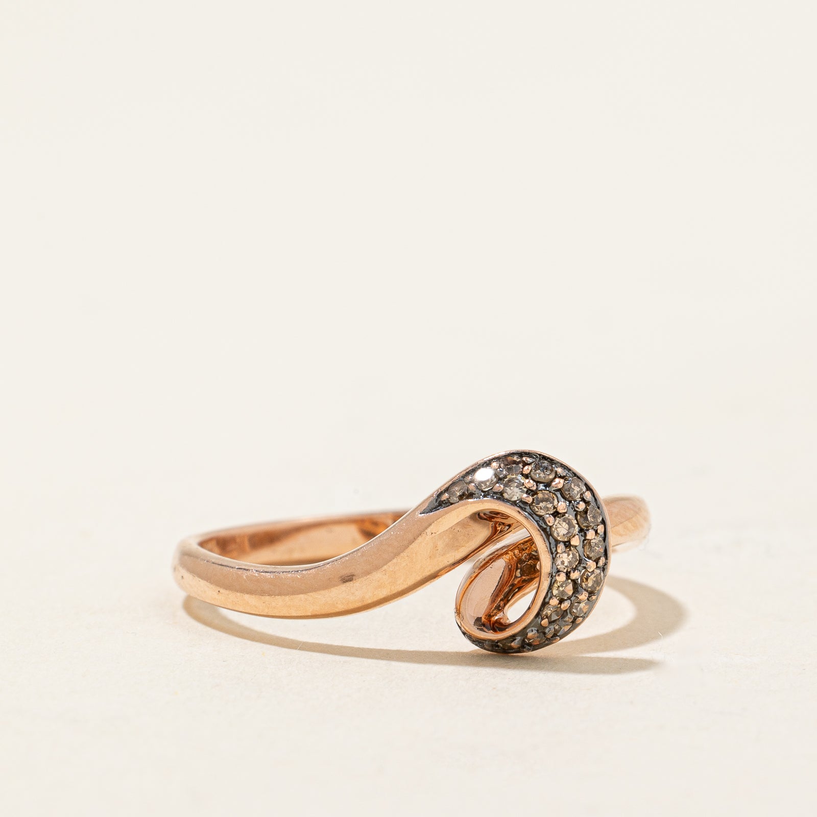 Diamond Abstract Ring - 0.10ctw Size 7 | Elegant Minimalist Jewelry for Women | Perfect for Engagement, Anniversary & Everyday Wear