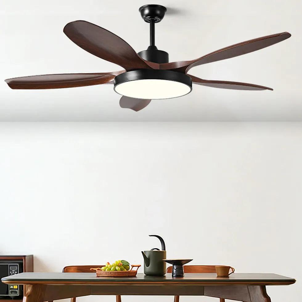 White Wooden Ceiling Fan with LED Light Kit - 52 Inch Modern Farmhouse Style - Perfect for Bedroom, Living Room, and Outdoor Covered Patio