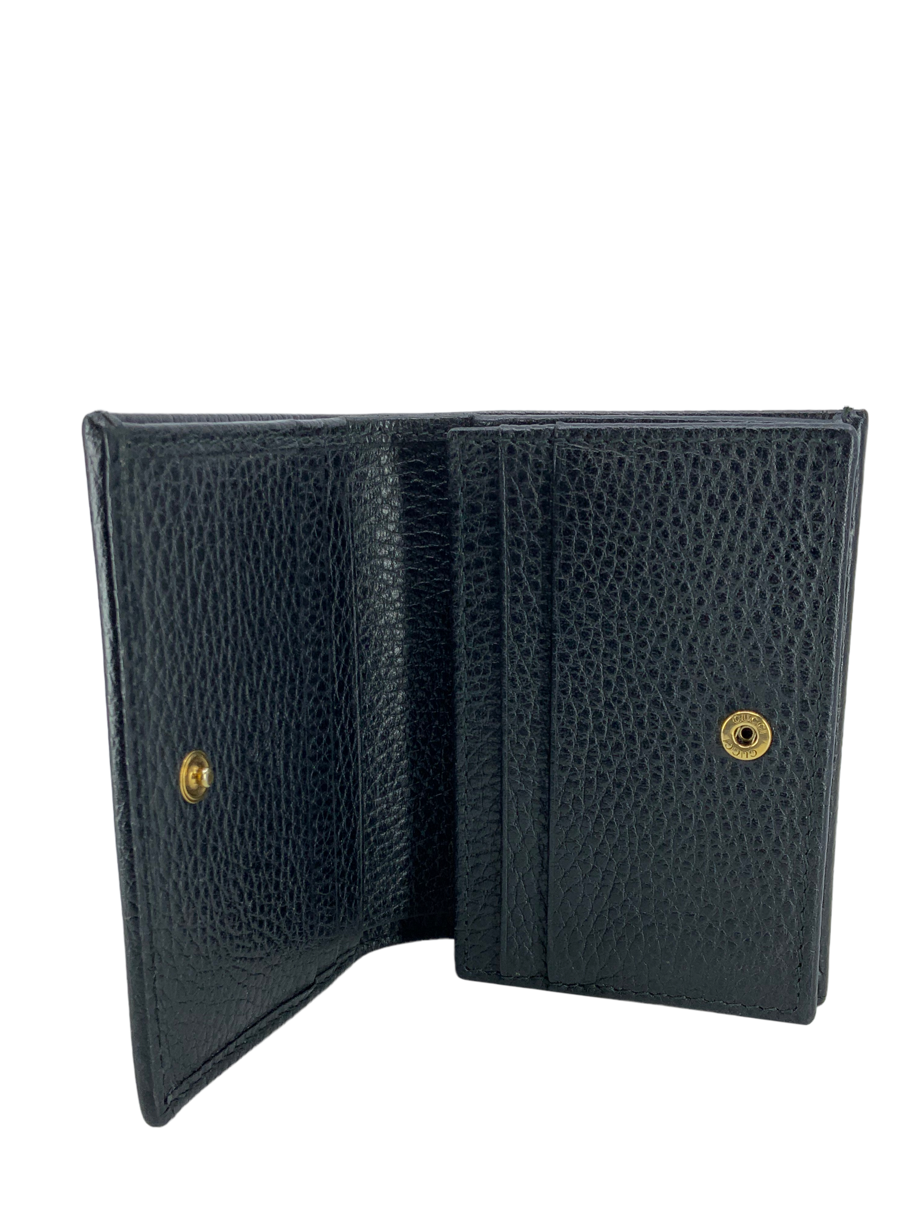 GUCCI GG Marmont Butterfly Compact Leather Wallet for Women - Luxury Designer Card Holder & Coin Purse for Everyday Use, Travel, and Special Occasions