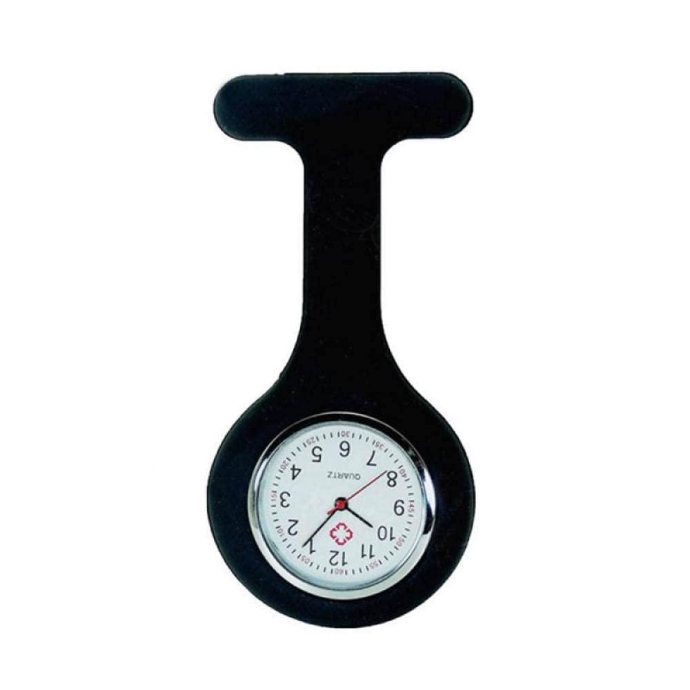 Medical Silicone Nurse Watch - Solid Quartz Pocket Watch with Pin & Hanging Chain - Brooch Decor for Nurses, Doctors & Healthcare Professionals - Perfect for Hospital Shifts, Clinical Use & Medical Uniform Accessories