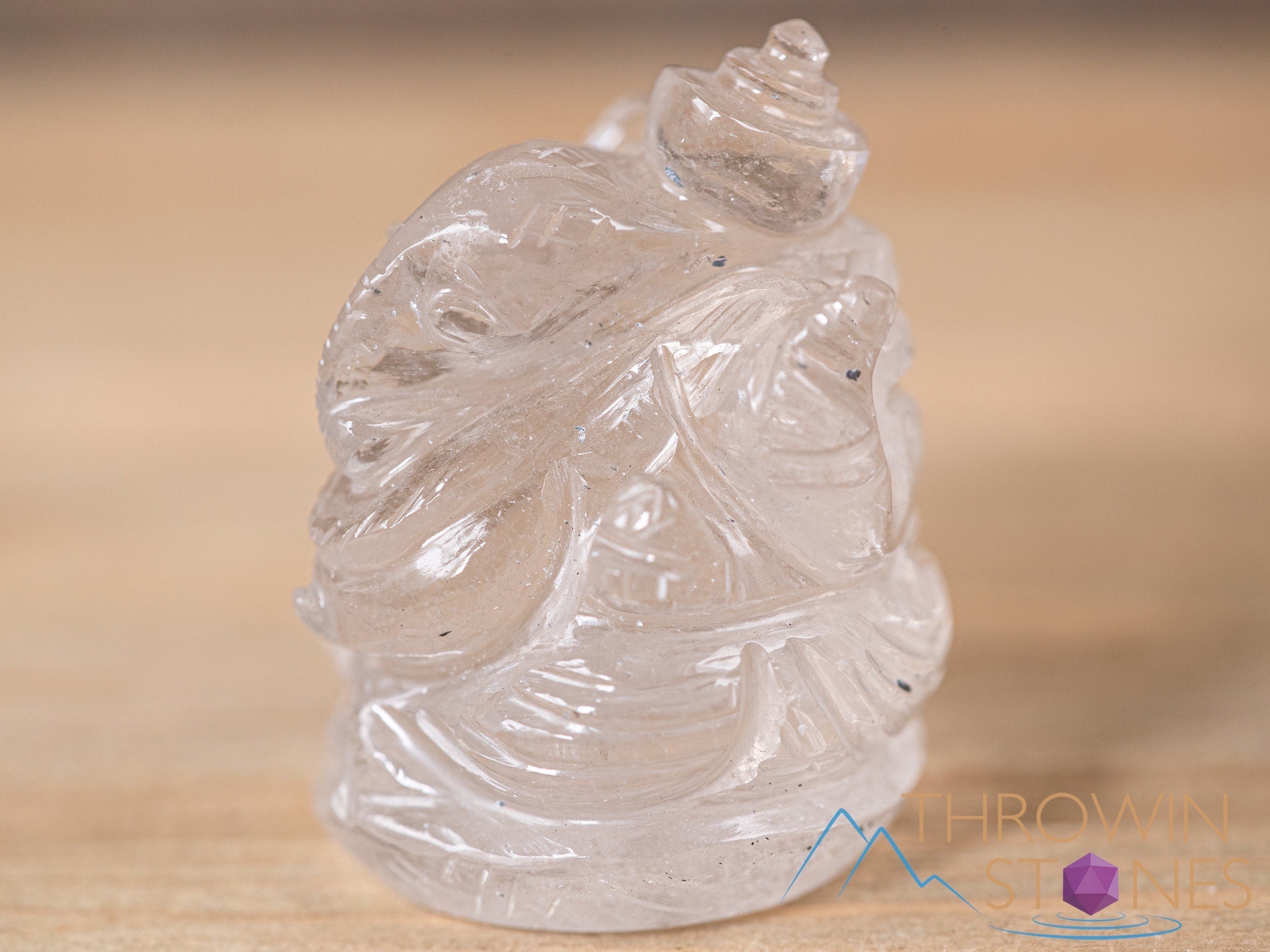 Himalayan Clear Quartz Ganesha Statue - Hand Carved Lord Ganesh Crystal Sculpture for Home Decor, Meditation & Spiritual Healing | Feng Shui Gift & Yoga Studio Decoration
