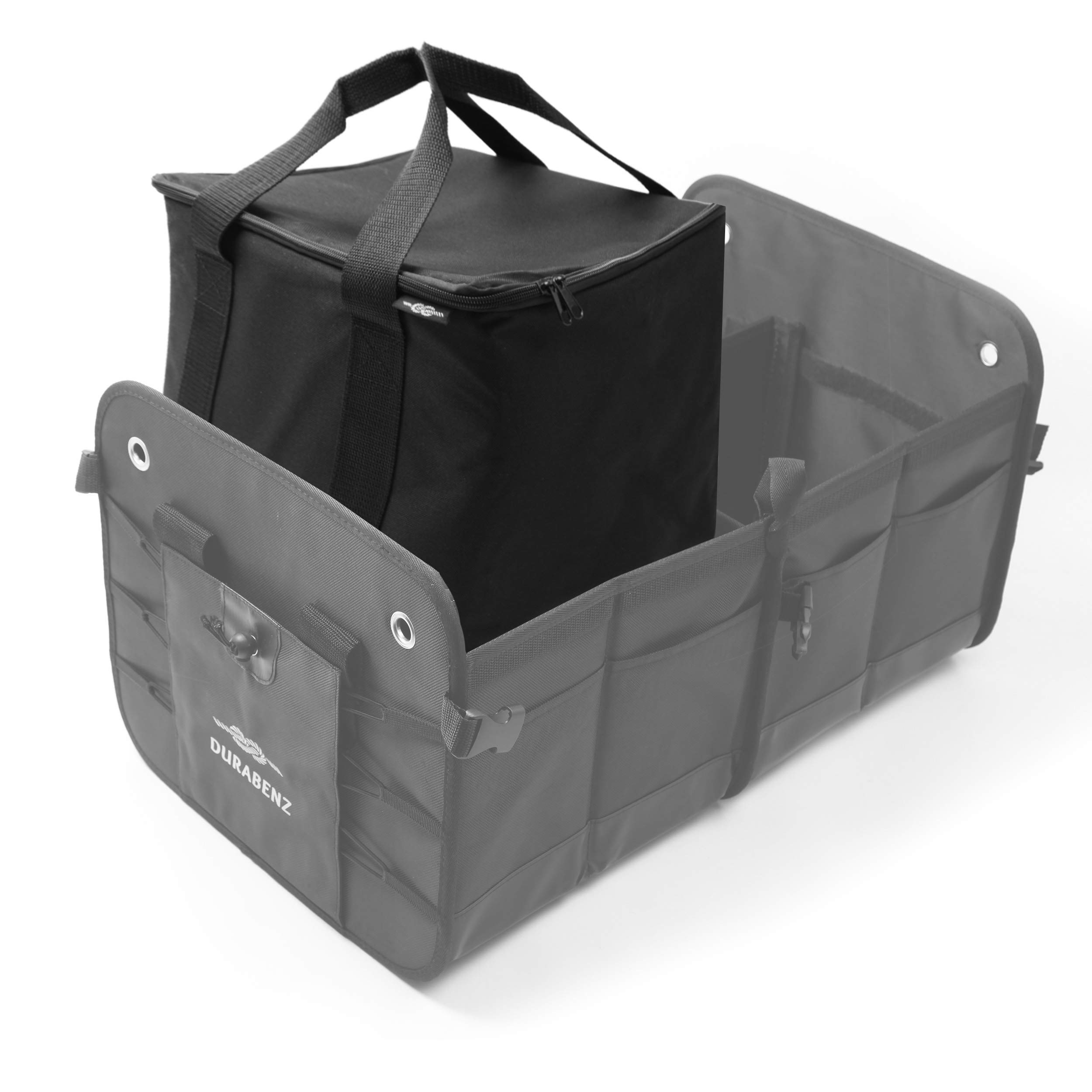 Red & Black Classic Car Trunk Organizer with Built-in Cooler - Perfect for Road Trips, Camping & Picnics