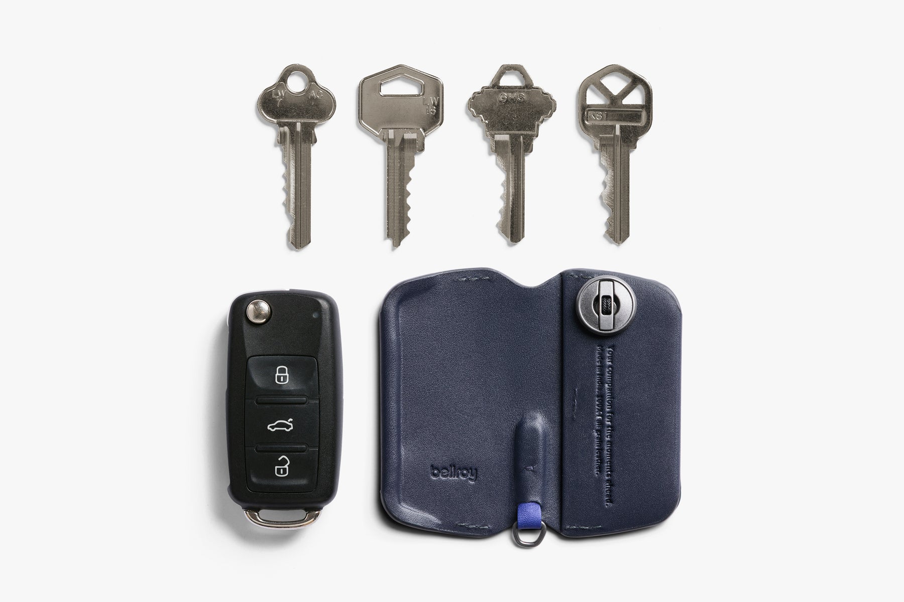 Bellroy Key Cover Third Edition - Premium Leather Key Holder for Keys & Keychains - Perfect for Home, Office & Travel Organization