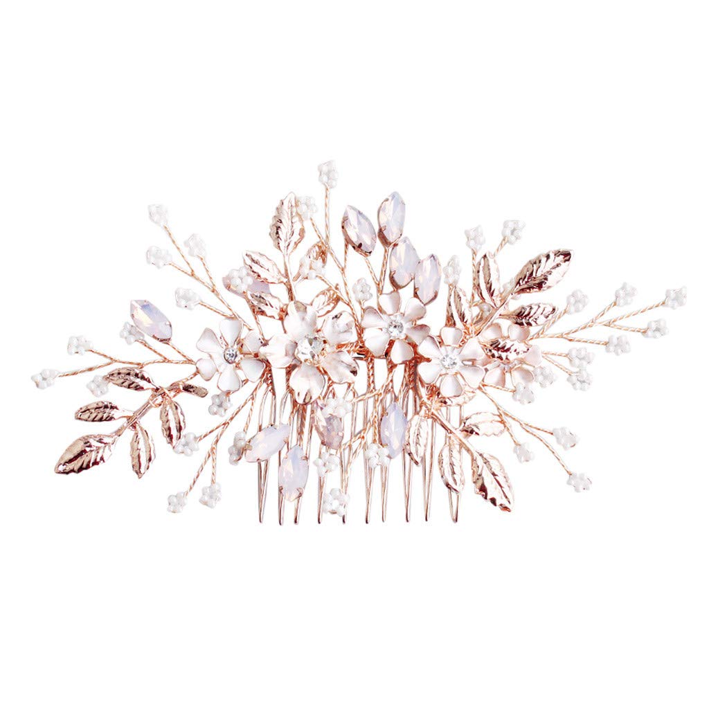 GTKINGD Women's Crystal Headbands - Elegant Bridal Wedding Hair Accessories with Pearls & Diamante for Hair Clips, Combs & Pins | Perfect for Weddings, Parties & Special Occasions