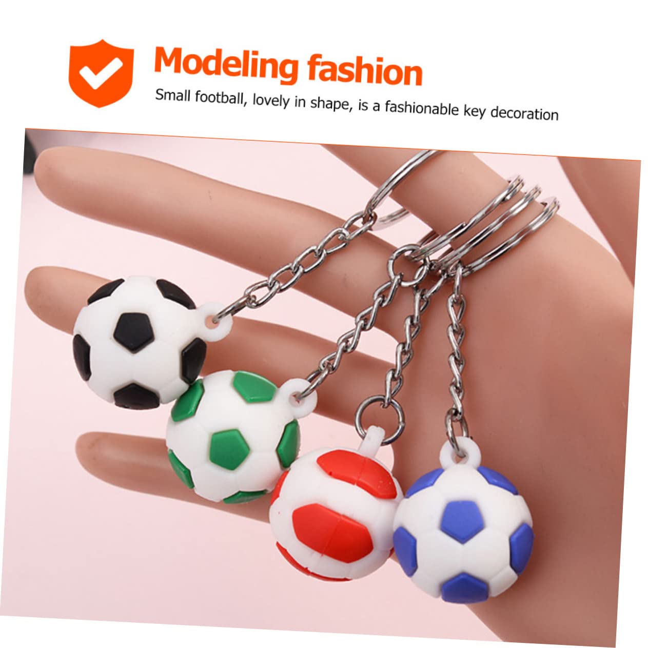 WHAMVOX Soccer Themed Keychains 8 Pack - Unique Sports Gift Keychain Set for Soccer Fans, Players & Coaches - Perfect for Gifts, Team Rewards & Game Day Accessories