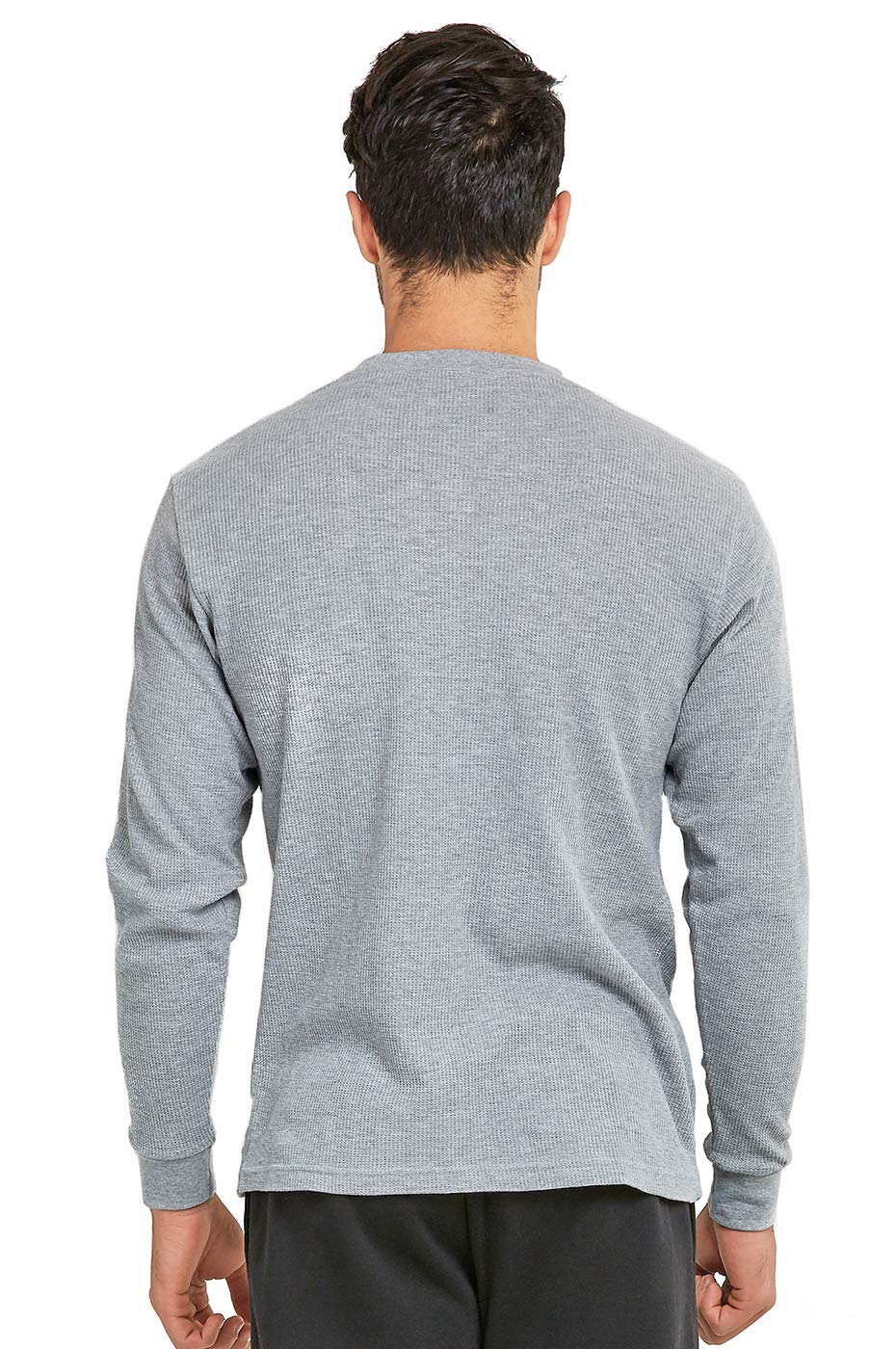 Men's Classic Waffle-Knit Heavy Thermal Top - Long Sleeve Winter Shirt for Men (Large, Heather Grey) | Warm Layering Base for Outdoor Activities, Camping & Cold Weather Workwear