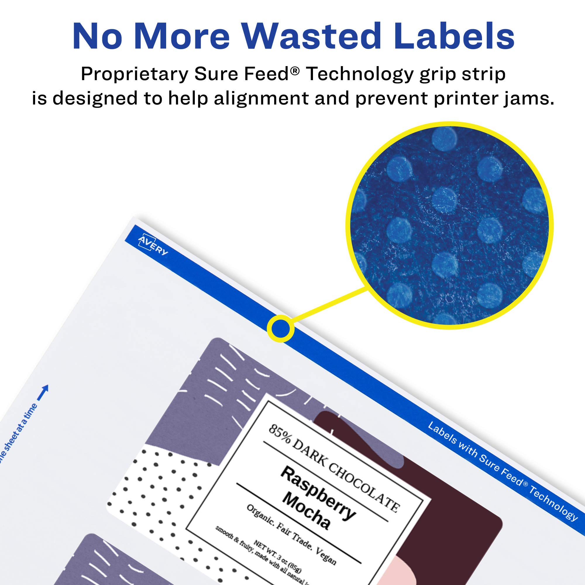 Avery Glossy White Rectangle Labels 3