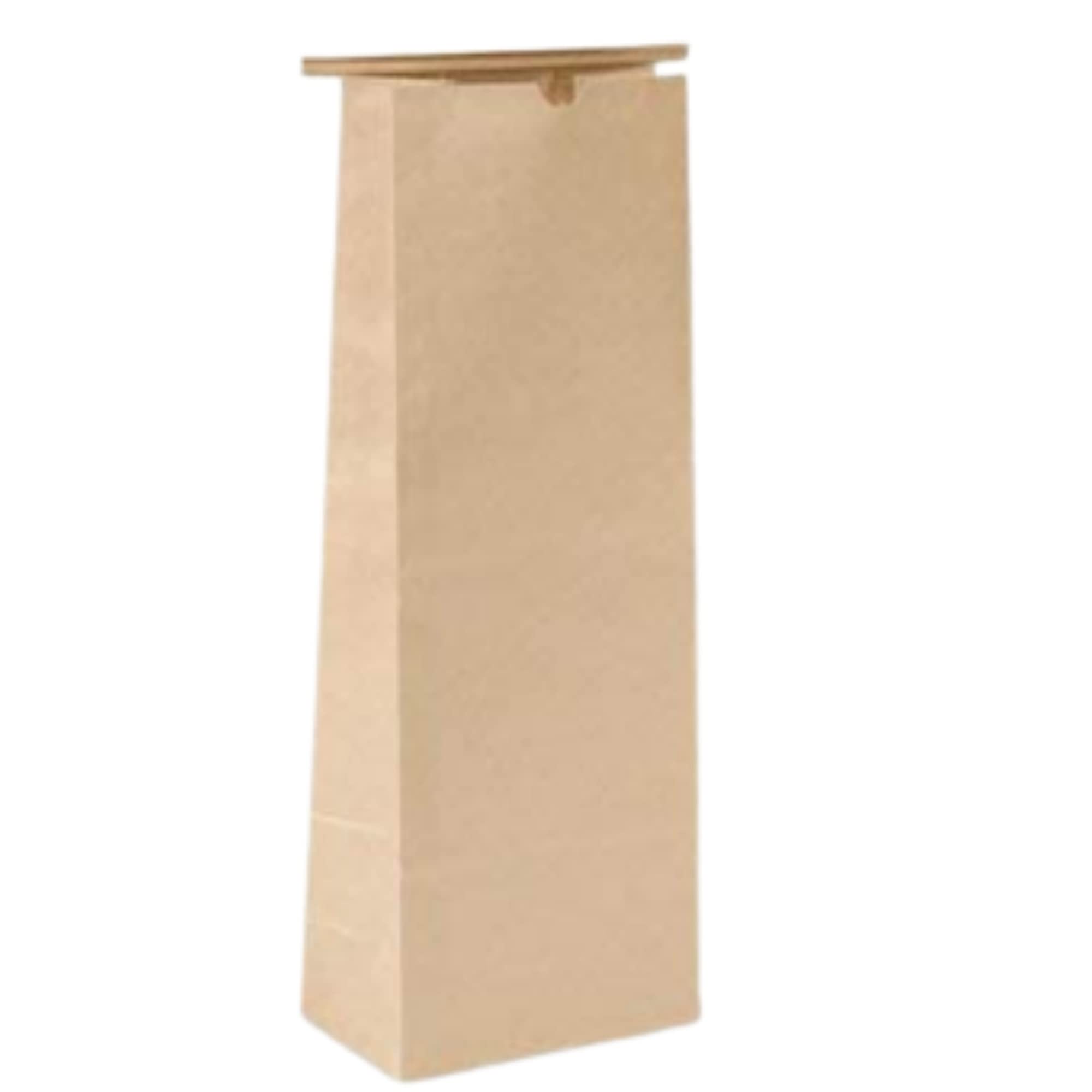 100 Pack 5lb Kraft Tin Tie Coffee Bags 6.5x4x18 Inch - Resealable Stand Up Bags for Coffee, Food Storage, Cookies & Snacks | Ideal for Home, Cafe & Bulk Food Packaging