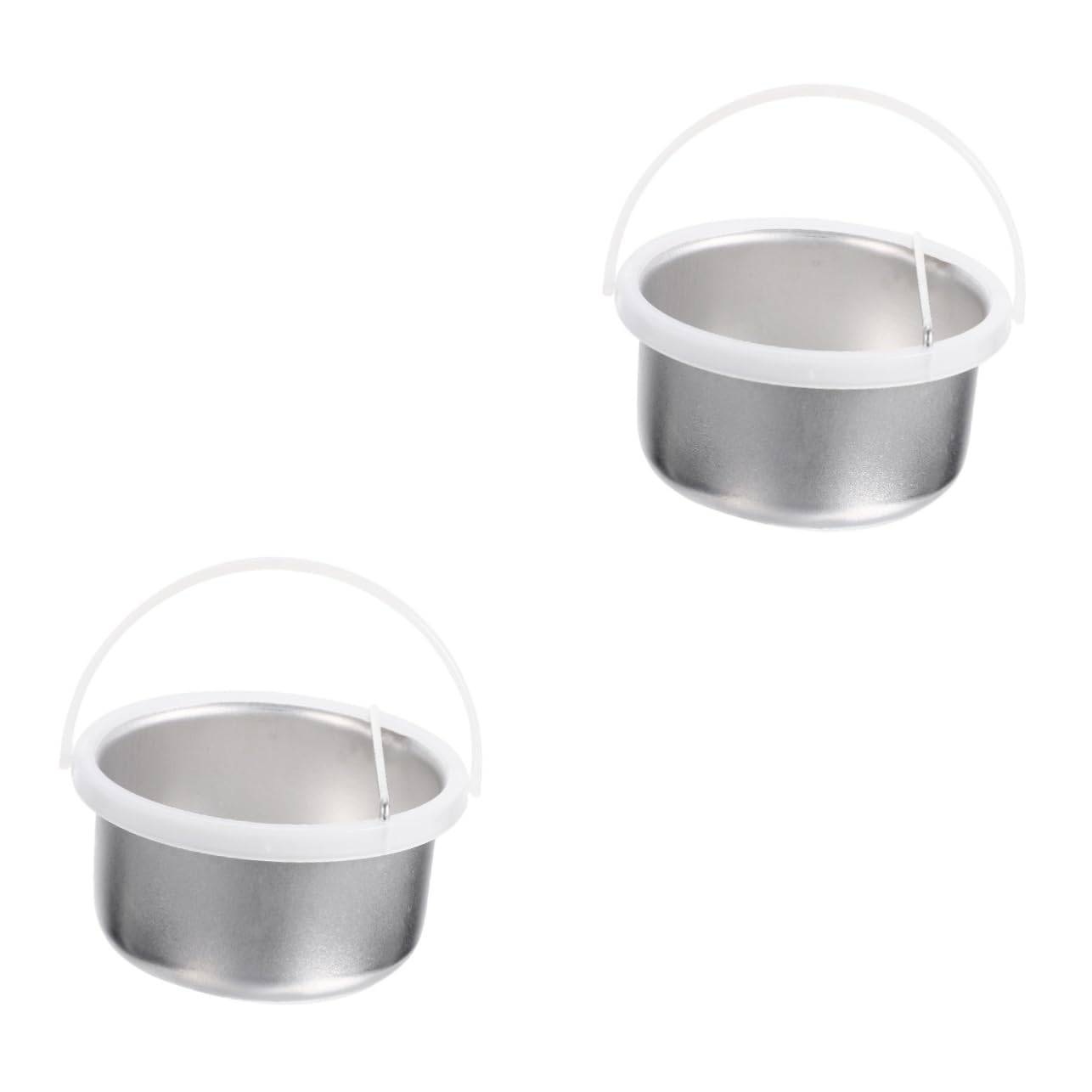 TEHAUX 2-Pack Small Wax Pot Replacement for Wax Warmer - Aluminum Epilator Heating Bowl for Wax Melting (Perfect for Home Salon, DIY Hair Removal & Spa Waxing)