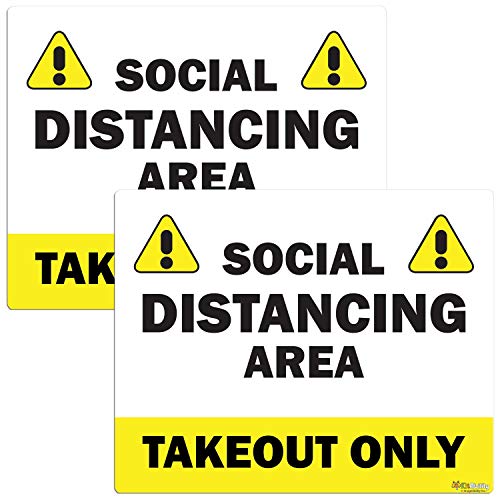 Social Distancing - Takeout Only, Yellow