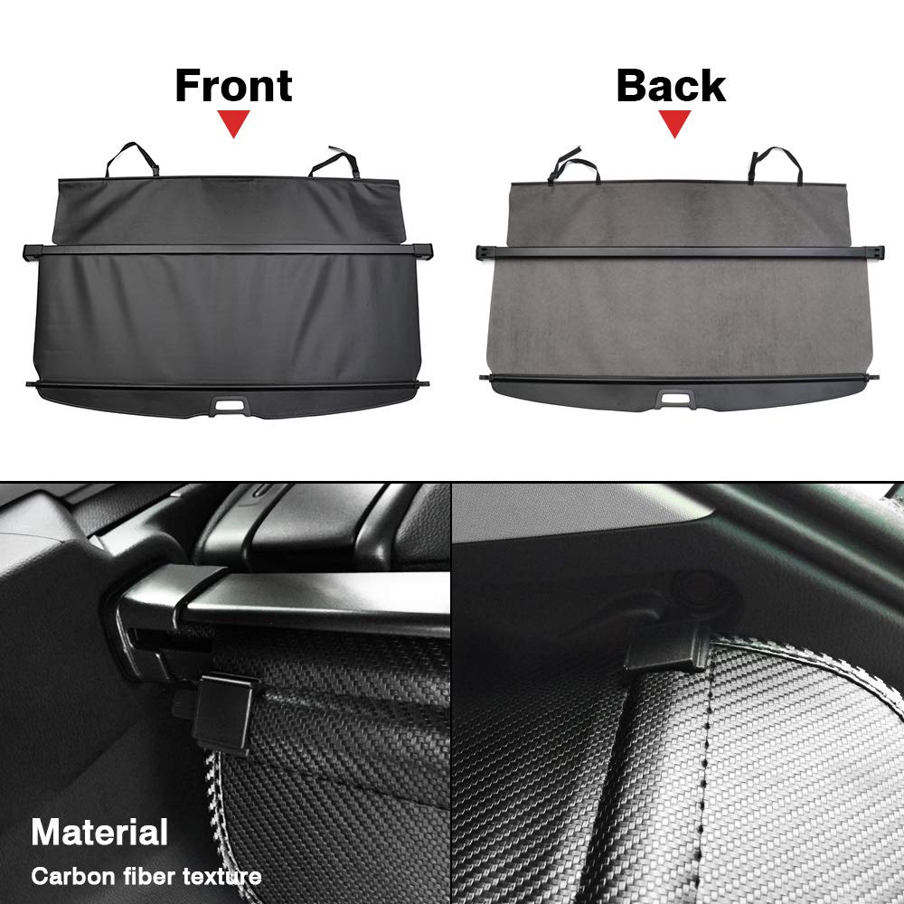 2010-2024 Toyota 4Runner Retractable Cargo Cover - Carbon Fiber Trunk Shade with No Gap | Perfect for Road Trips, Camping & Outdoor Adventures