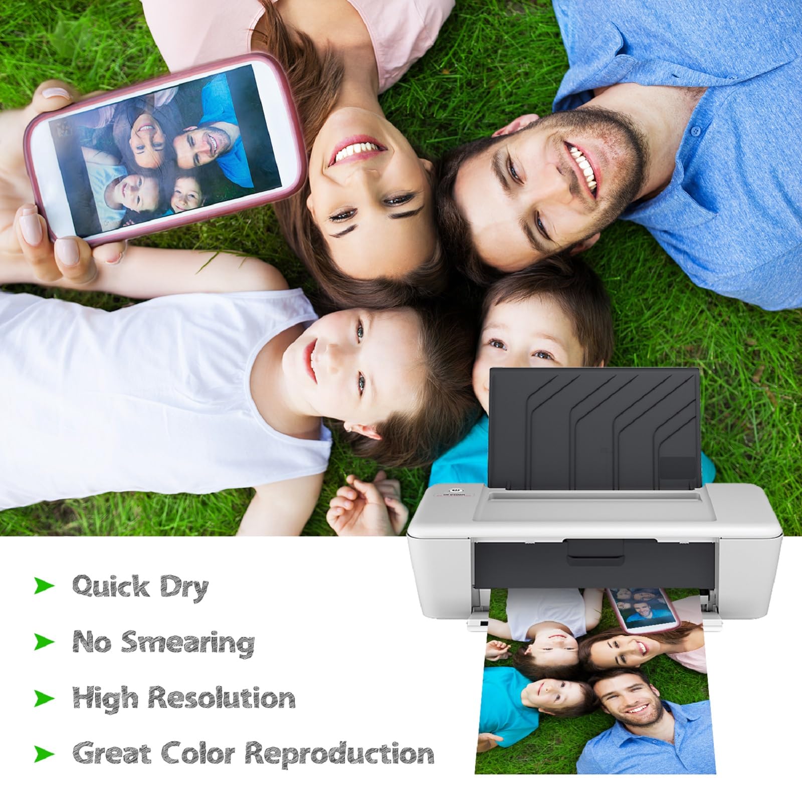 Koala Ultra Premium 8x10 Inch Glossy Photo Paper - 50 Sheets Water Resistant Inkjet Printer Paper (72lb) for Professional Photos, Home Printing & Scrapbooking