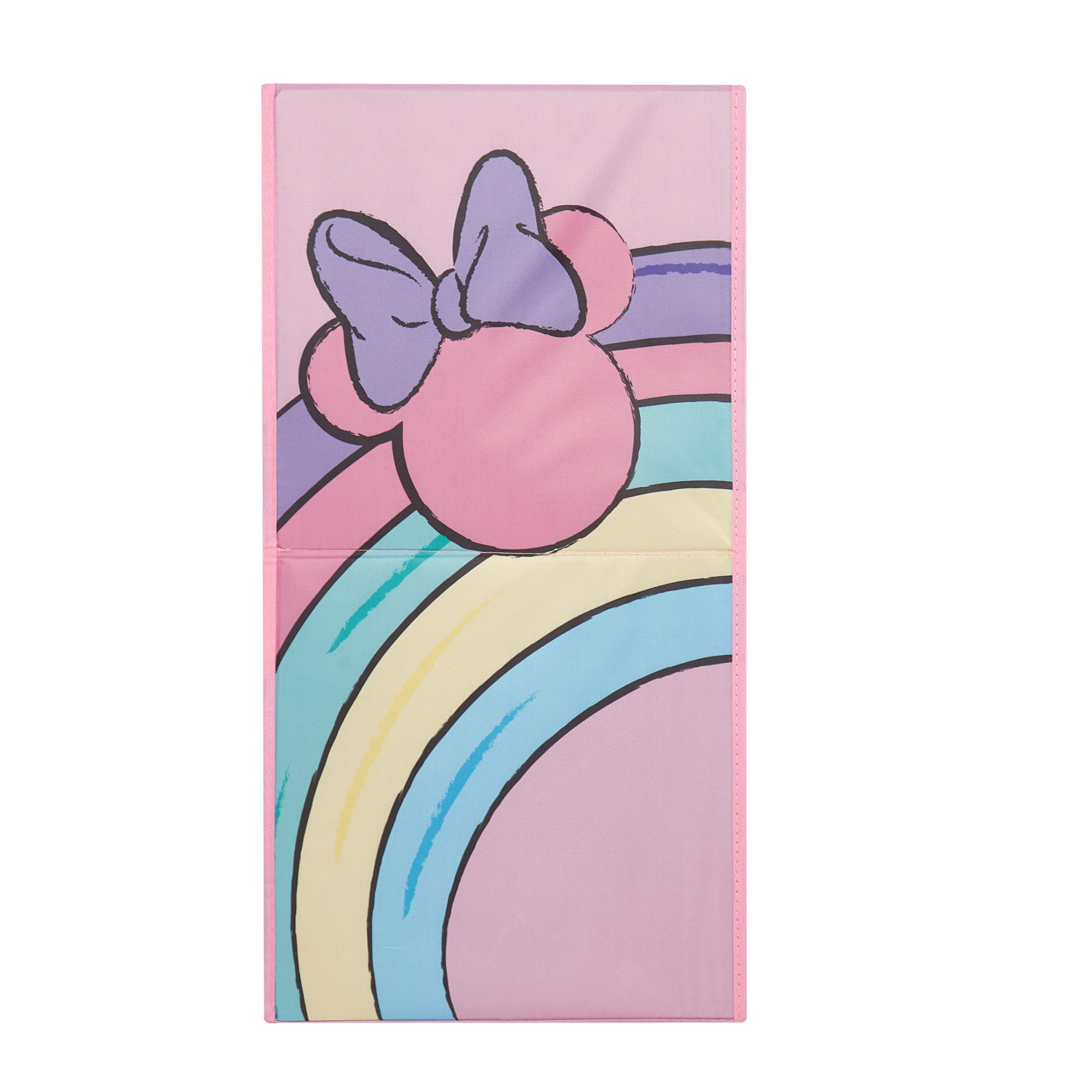 Disney Minnie Mouse Collapsible Storage Organizer with 3 Soft Fabric Bins - Kids Room Toy Storage, Closet Organization & Playroom Decor
