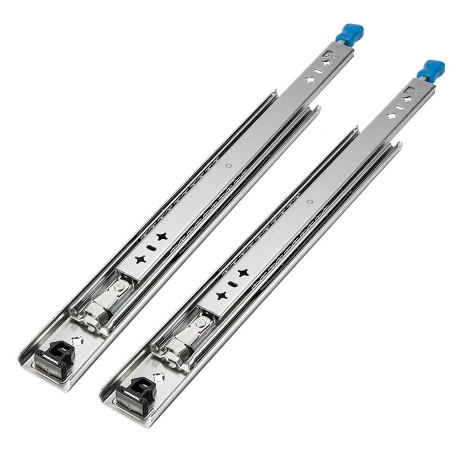Heavy Duty Full Extension Drawer Slides - 18 Inch (45cm) Side Mount Slide Rails with Push to Open, 120kg Load Capacity (1 Pair) - Perfect for Kitchen Cabinets, Office Furniture & Storage Drawers