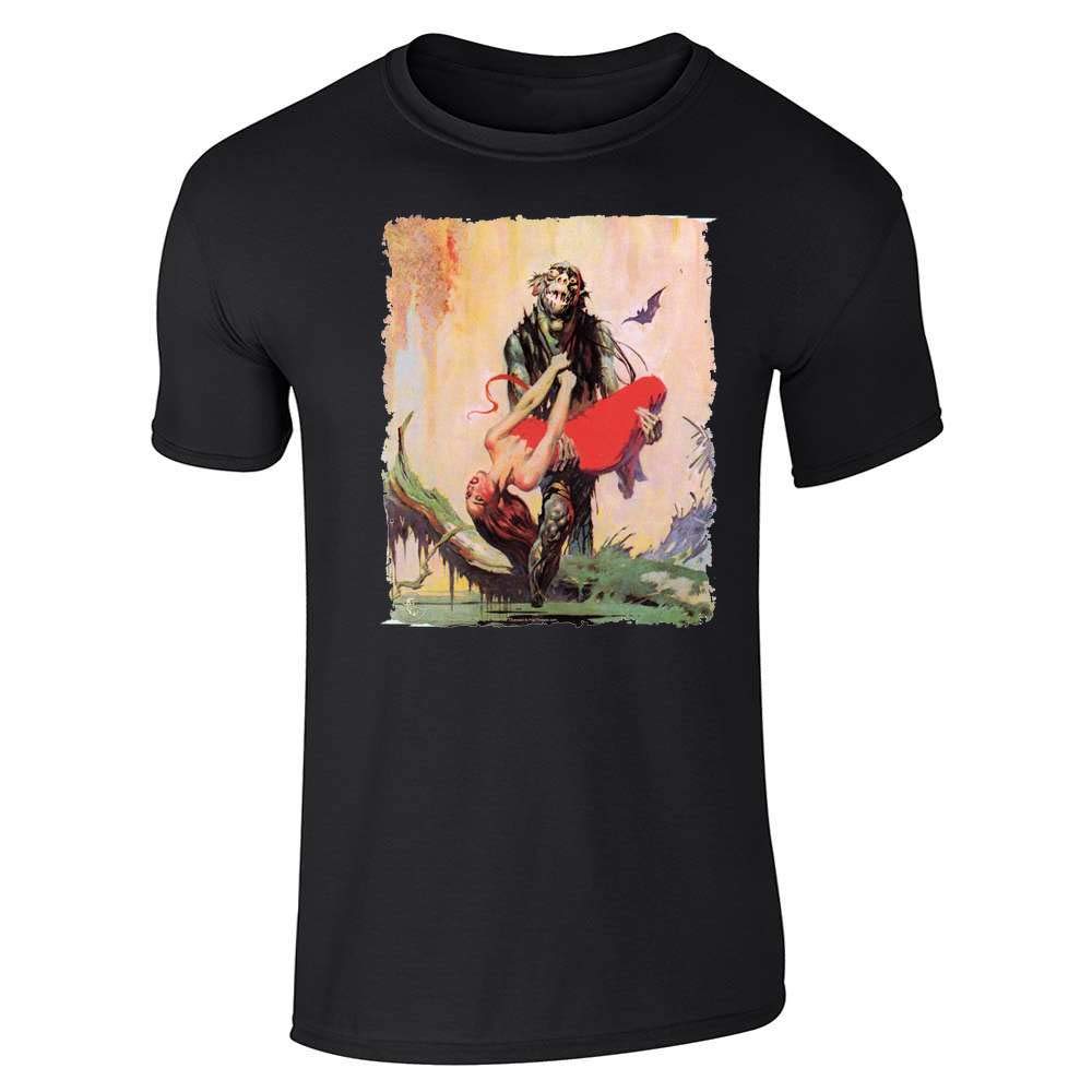 Frank Frazetta Swamp Thing Graphic T-Shirt for Men | Pop Threads Art Tee | Casual Wear, Comic Con & Superhero Fan Apparel