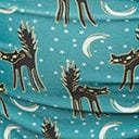 Vintage Blue Spooky Cat Print Swim Top - Retro Glam Swimwear for Women, Halloween Beach Party & Poolside Fashion