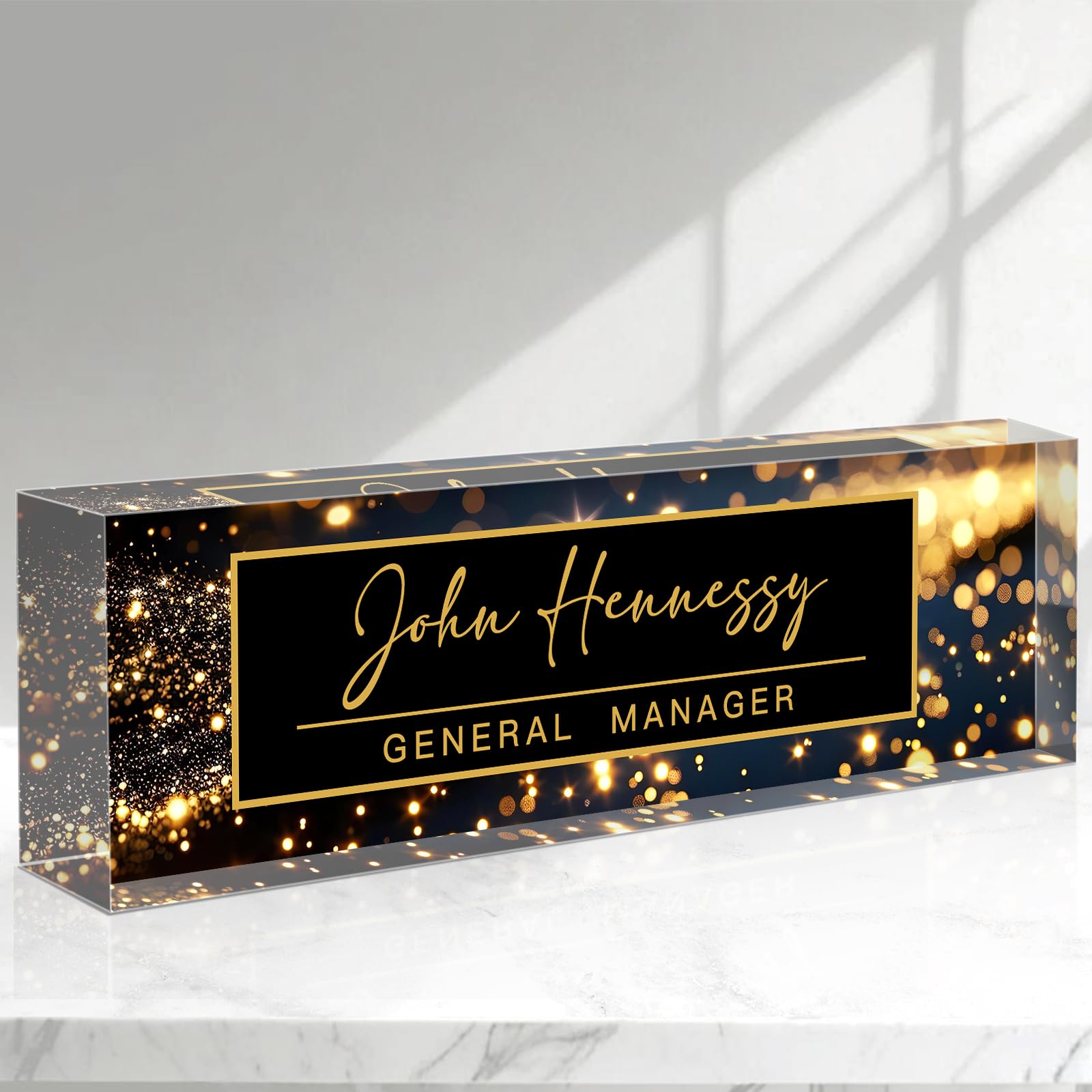 Personalized Acrylic Desk Name Plate - Custom Office Decor for Women, Employee Appreciation Gifts for Boss, Nurse, Teacher, Manager - Perfect for Office Organization & Professional Workspace Decor