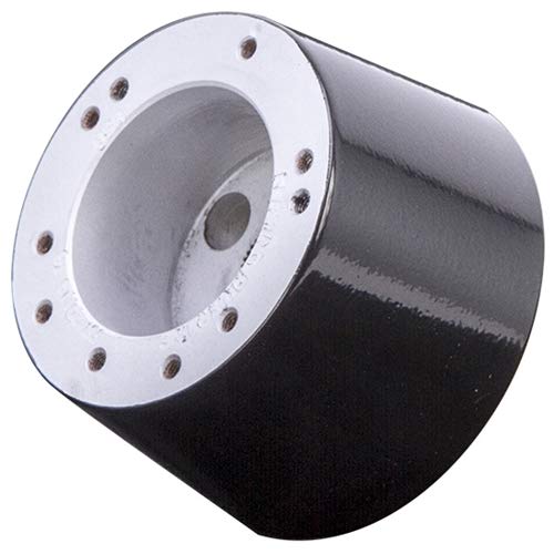 Flaming River Black Steering Wheel Adapter - Universal Fit for Custom Car & Hot Rod Builds - Perfect for Racing, Off-Road & Street Performance Upgrades