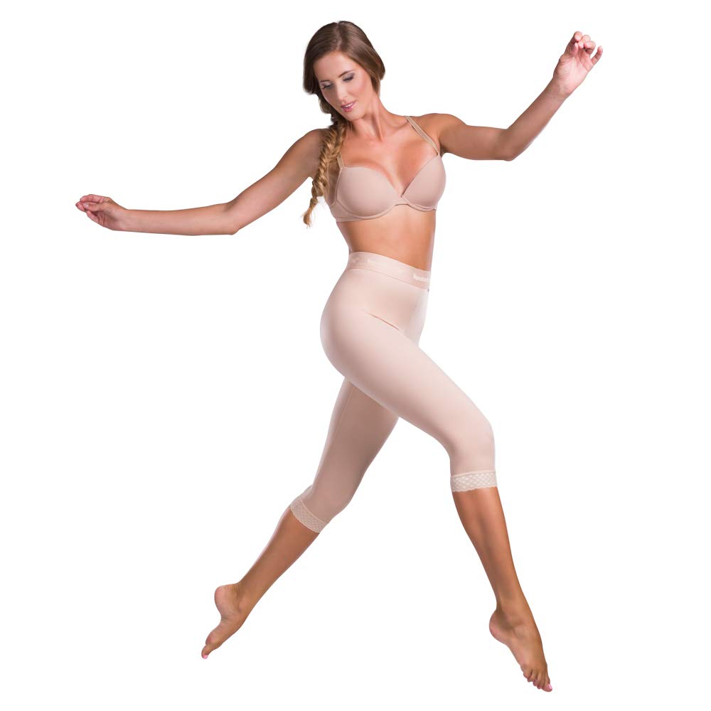 LIPOELASTIC® TD Compression Leggings for Women - High Waist Tummy Control Workout Yoga Pants - Moisture Wicking & Breathable Activewear for Running, Gym & Everyday Wear