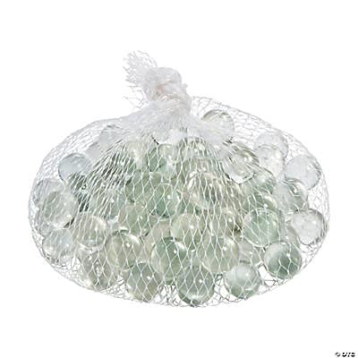 Fun Express Clear Glass Marbles - Bulk 1lb (87 Count) for Wedding Centerpieces, Home Decor, Vase Fillers & DIY Craft Projects