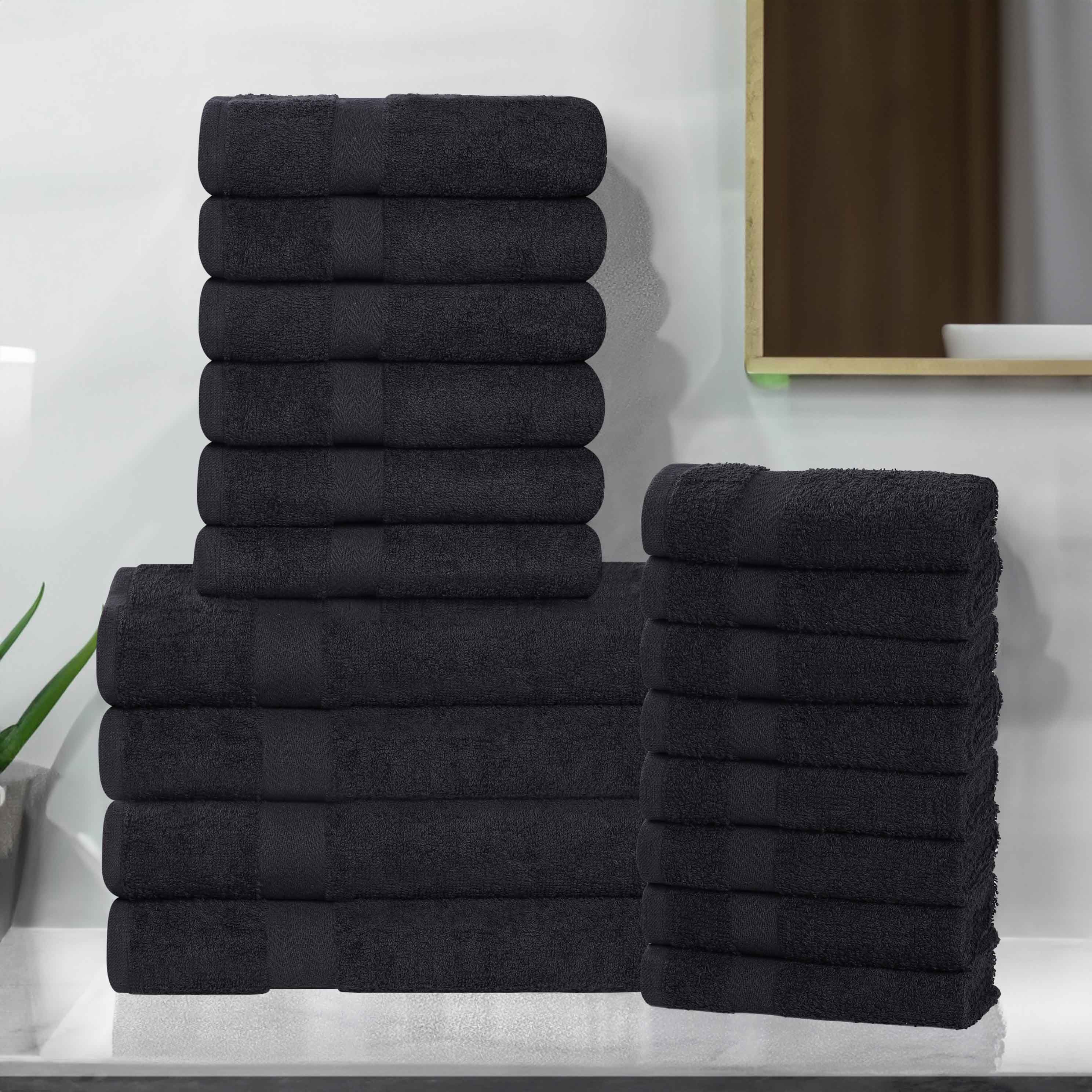 Franklin Eco-Friendly 18-Piece Cotton Towel Set | Soft & Absorbent Bath & Beach Towels for Home, Gym & Travel