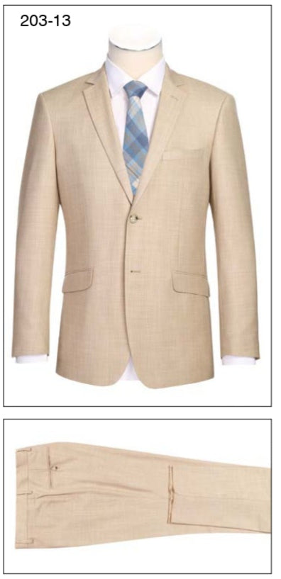 Alessandro Vitello by Renoir New Slim Fit Suit 203 13 | Premium Italian Wool Business Attire for Men | Perfect for Weddings, Office & Formal Events