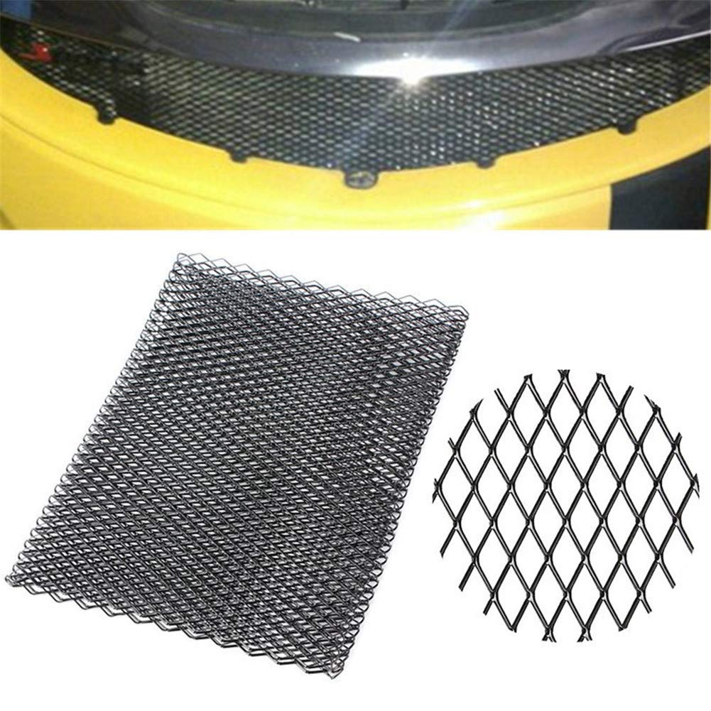 40 x 13 Inch Universal Car Grill Mesh - Black Aluminum Alloy Grille Insert with 3x6mm Rhombic Holes for Automotive Bumper & Radiator Protection | Durable Upgrade for Trucks, SUVs & Custom Vehicles