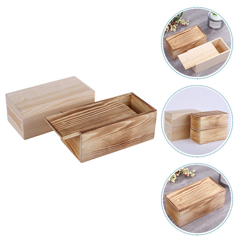 DOITOOL 2-Piece Wooden Jewelry Storage Box Set - Elegant Jewelry Organizer Case for Rings, Necklaces & Earrings - Perfect for Home Decor, Gift Giving & Travel Accessories