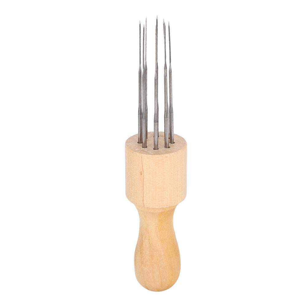 TOPINCN 8-Piece Felting Needle Set with Wooden Handle - Professional Wool Felting Tools for DIY Craft, Needle Punching & Fiber Art - Perfect for Sculpting, Repairing Felt, and Creating Handmade Decorations