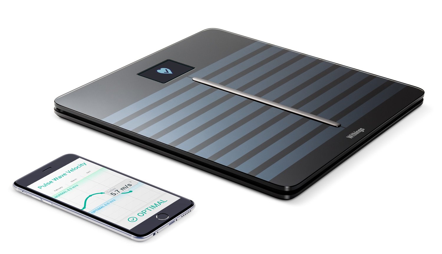 Withings Body Cardio - Smart Wi-Fi Scale for Heart Health & Body Composition Tracking, Black - Monitor Weight, BMI, Muscle Mass & More at Home