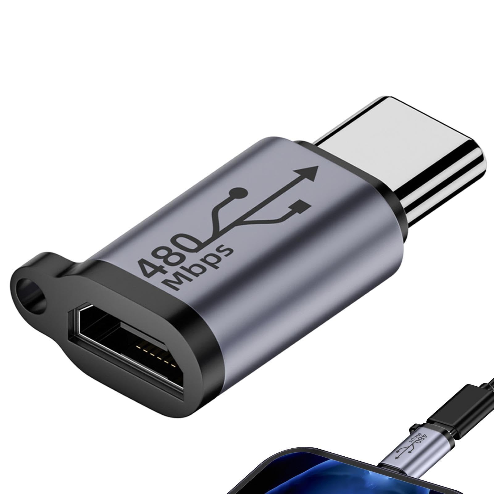 Vigcebit USB to USB C Adapter - High Speed 480Mbps Data Transfer Cable | USB Type A to USB C Converter for Smartphones, Cameras, MP3 Players | Perfect for Charging & File Transfer Between Devices